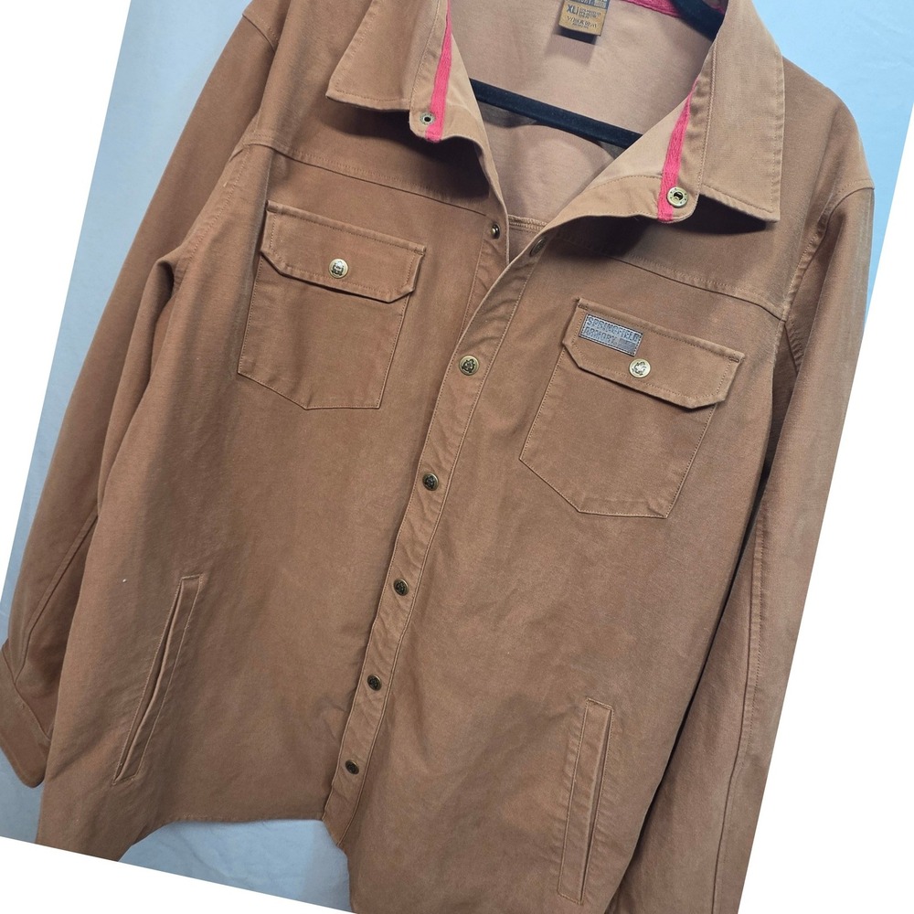 Springfield Armory Canvas Field Jacket Mens Rugged Workwear Snap Hunting Range